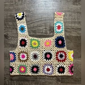 🌙 adorable knitted crop top one size